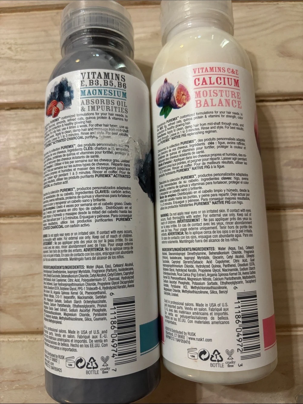 RUSK Puremix Activated Charcoal & Native Fig Conditioners - (51)